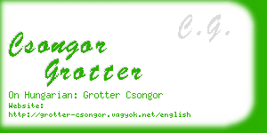 csongor grotter business card